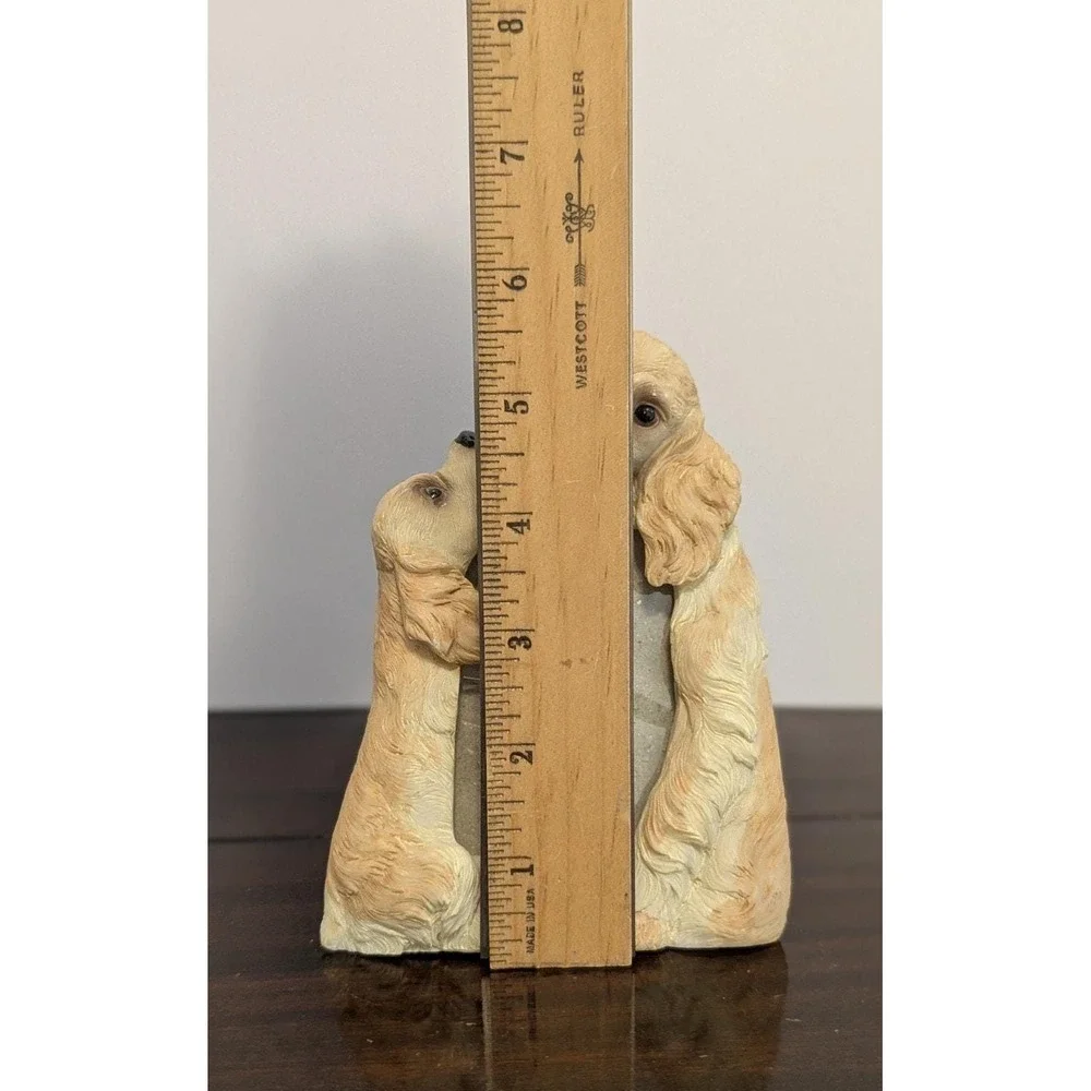 Vintage Cocker Spaniel Dog Picture Frame Resin Puppy Photo Frame 5.5” Tall